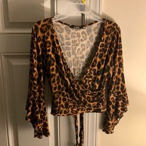 Cheetah print half shirt